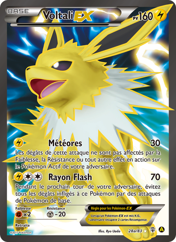 Voltali-EX 28 — Générations (French Pokémon TCG card)
