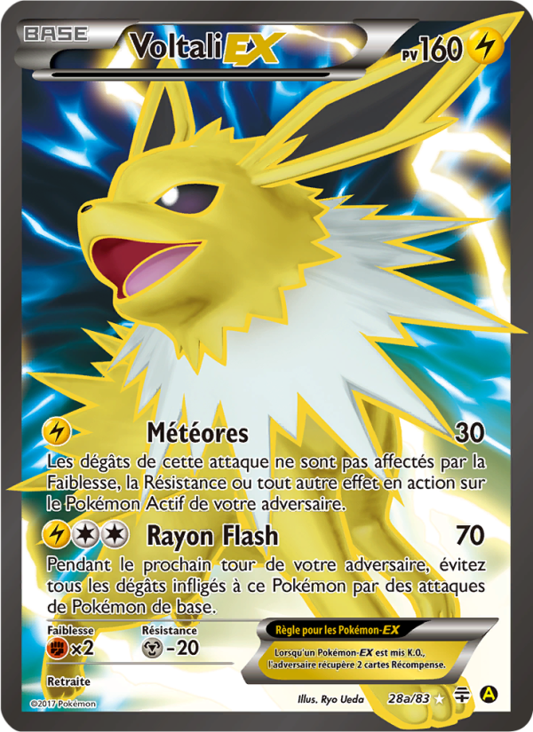 Voltali-EX 28a — Générations (French Pokémon TCG card)
