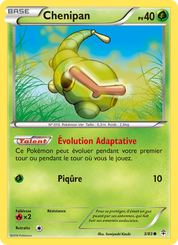 Chenipan 3 — Générations (French Pokémon TCG card)
