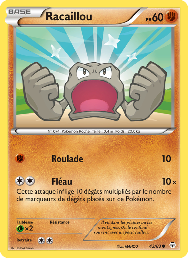 Racaillou 43 — Générations (French Pokémon TCG card)