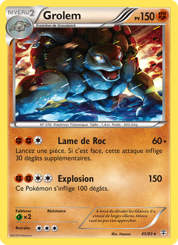 Grolem 45 — Générations (French Pokémon TCG card)
