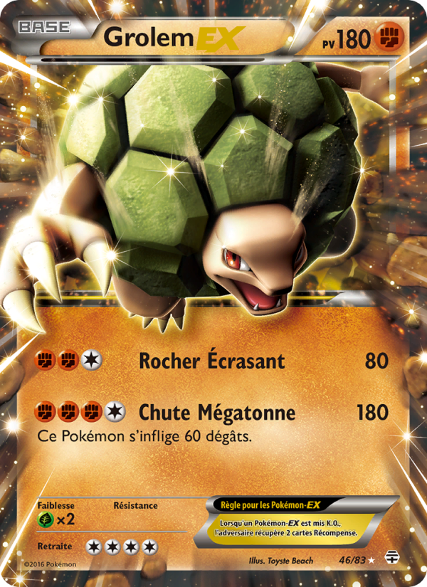 Grolem-EX 46 — Générations (French Pokémon TCG card)