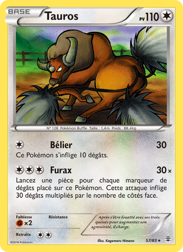 Tauros 57 — Générations (French Pokémon TCG card)