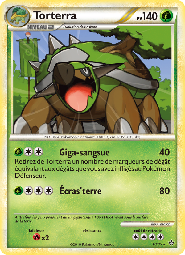 Torterra 10 — Déchaînement (French Pokémon TCG card)