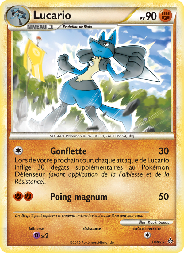 Lucario 19 — Déchaînement (French Pokémon TCG card)