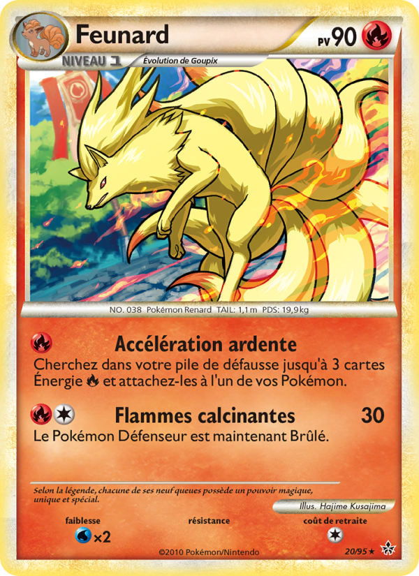 Feunard 20 — Déchaînement (French Pokémon TCG card)