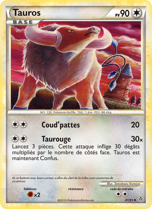 Tauros 41 — Déchaînement (French Pokémon TCG card)