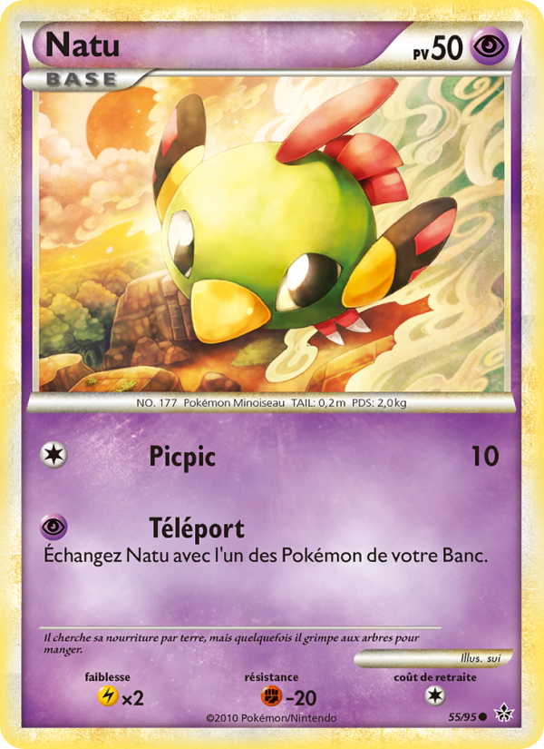 Natu 55 — Déchaînement (French Pokémon TCG card)