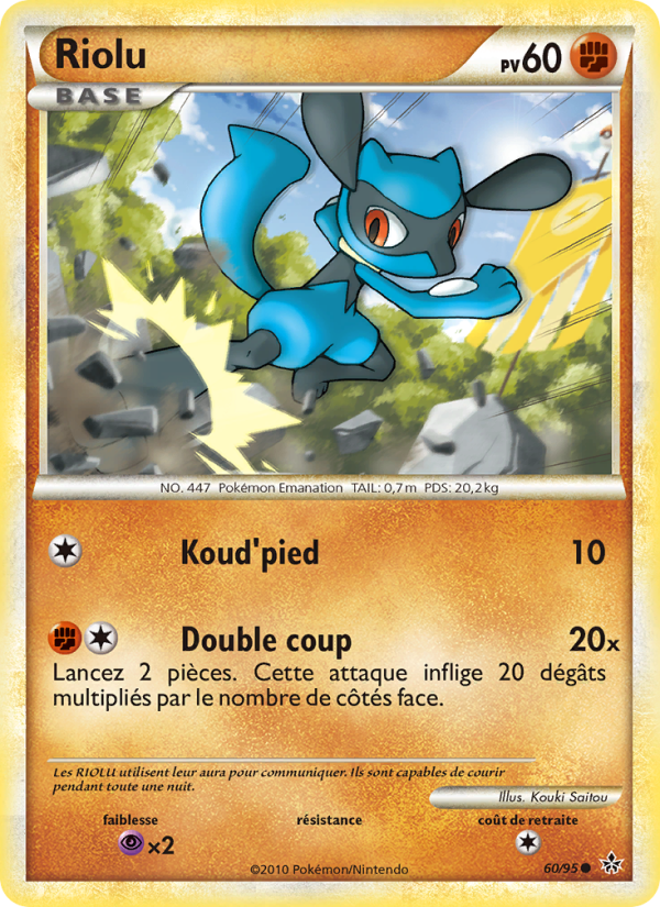 Riolu 60 — Déchaînement (French Pokémon TCG card)