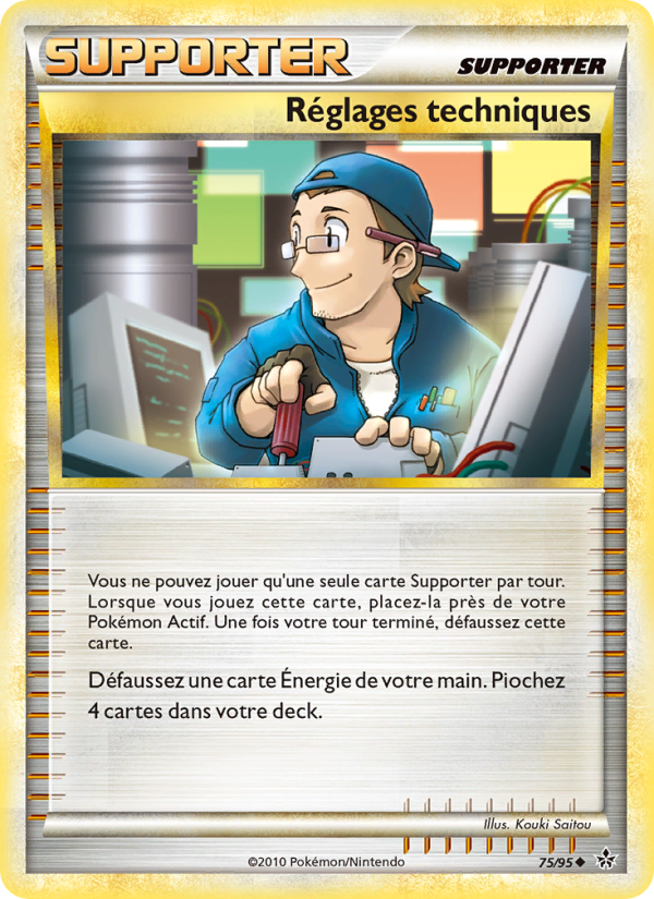 Réglages techniques 75 — Déchaînement (French Pokémon TCG card)