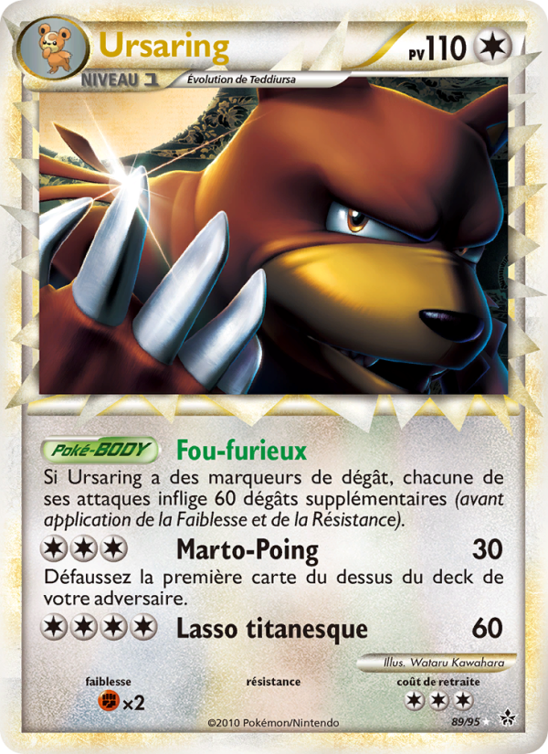 Ursaring 89 — Déchaînement (French Pokémon TCG card)