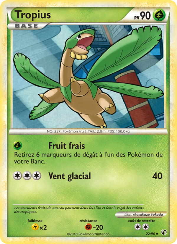 Tropius 22 — Indomptable (French Pokémon TCG card)