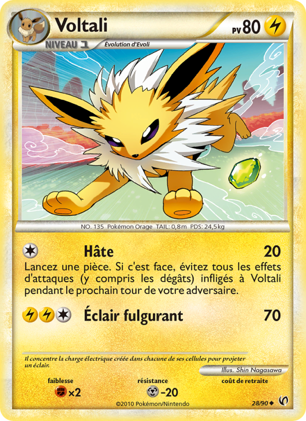Voltali 28 — Indomptable (French Pokémon TCG card)