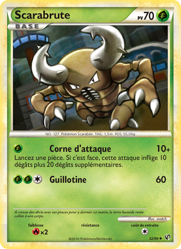 Scarabrute 32 — Indomptable (French Pokémon TCG card)