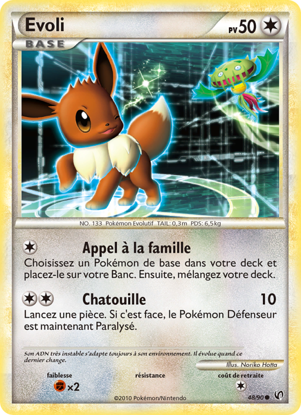 Evoli 48 — Indomptable (French Pokémon TCG card)