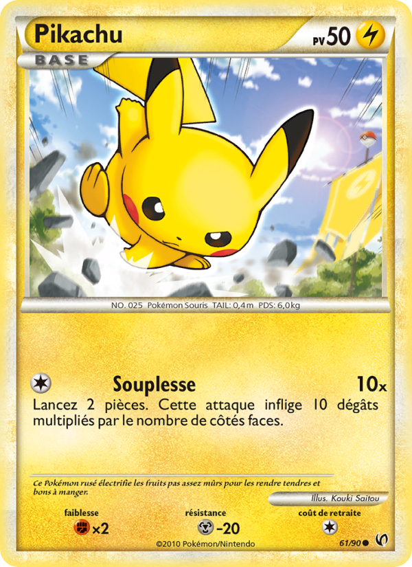 Pikachu 61 — Indomptable (French Pokémon TCG card)