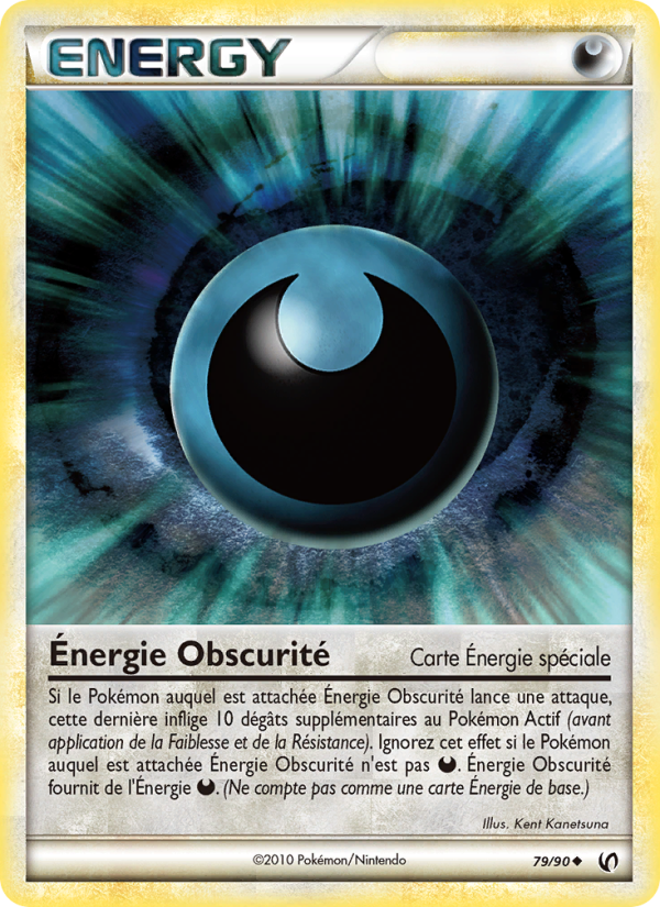 Énergie Obscurité 79 — Indomptable (French Pokémon TCG card)