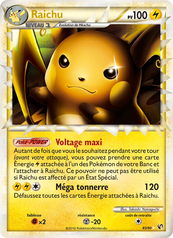 Raichu 83 — Indomptable (French Pokémon TCG card)