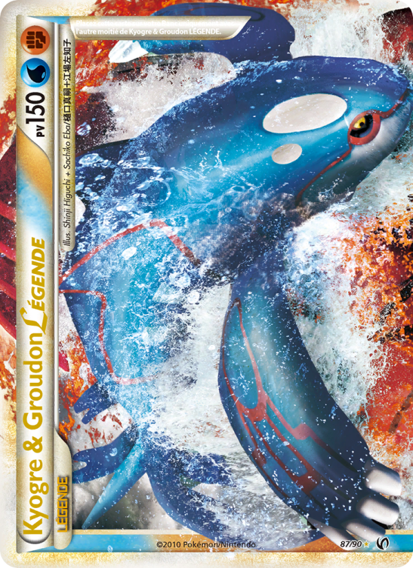 Kyogre & Groudon LÉGENDE 87 — Indomptable (French Pokémon TCG card)
