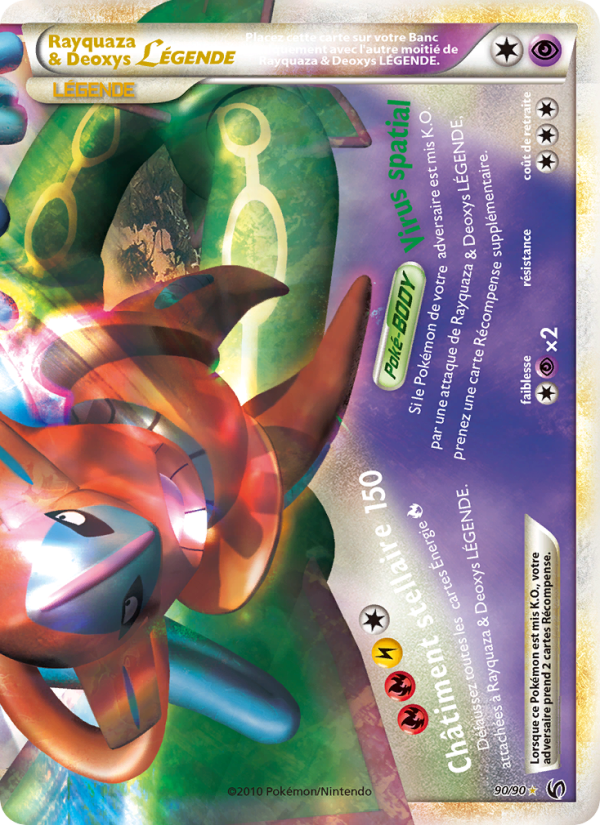 Rayquaza & Deoxys LÉGENDE 90 — Indomptable (French Pokémon TCG card)
