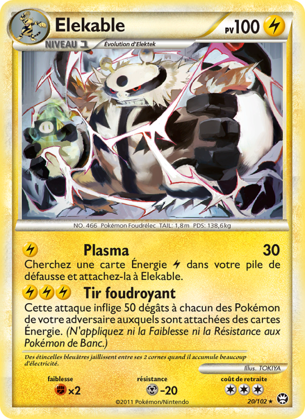 Elekable 20 — Triomphant (French Pokémon TCG card)