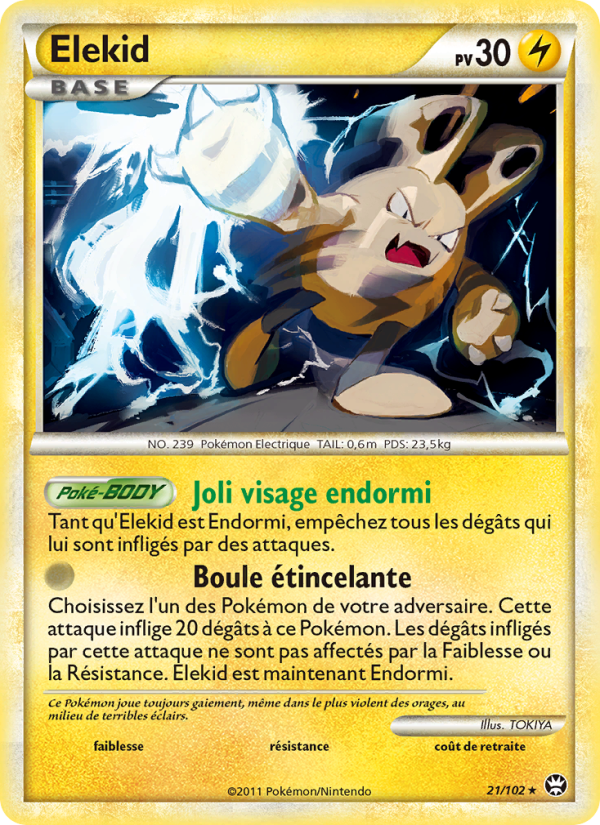 Elekid 21 — Triomphant (French Pokémon TCG card)