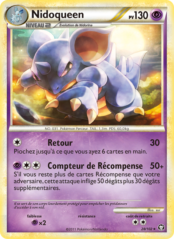 Nidoqueen 28 — Triomphant (French Pokémon TCG card)