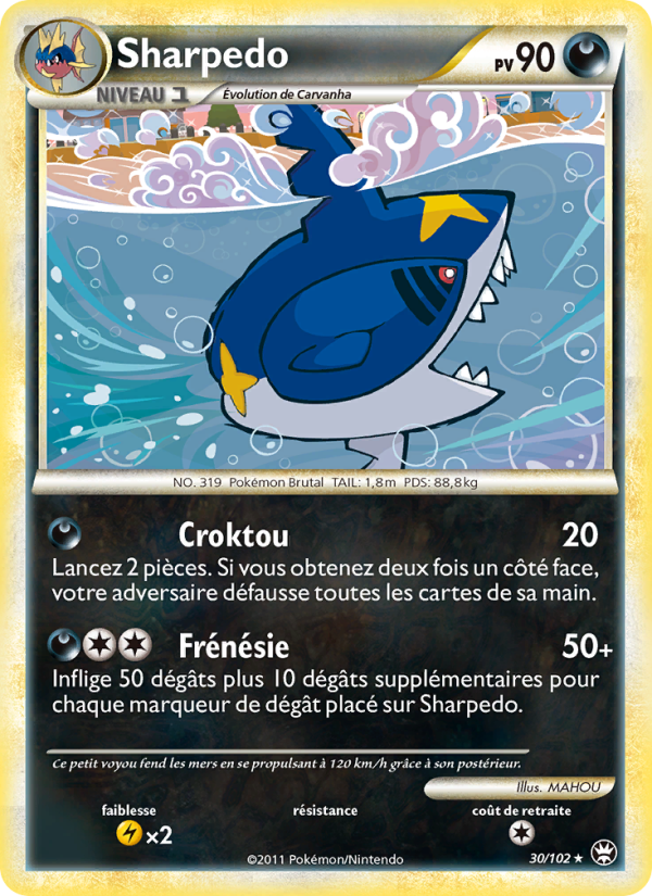 Sharpedo 30 — Triomphant (French Pokémon TCG card)