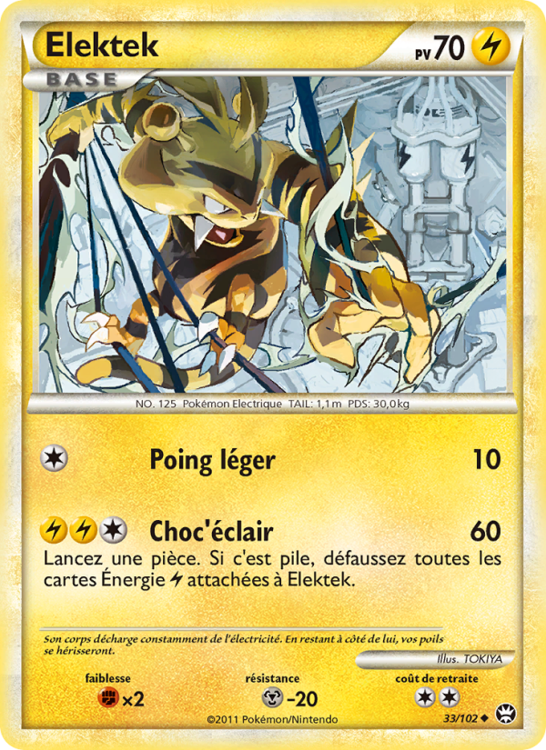 Elektek 33 — Triomphant (French Pokémon TCG card)