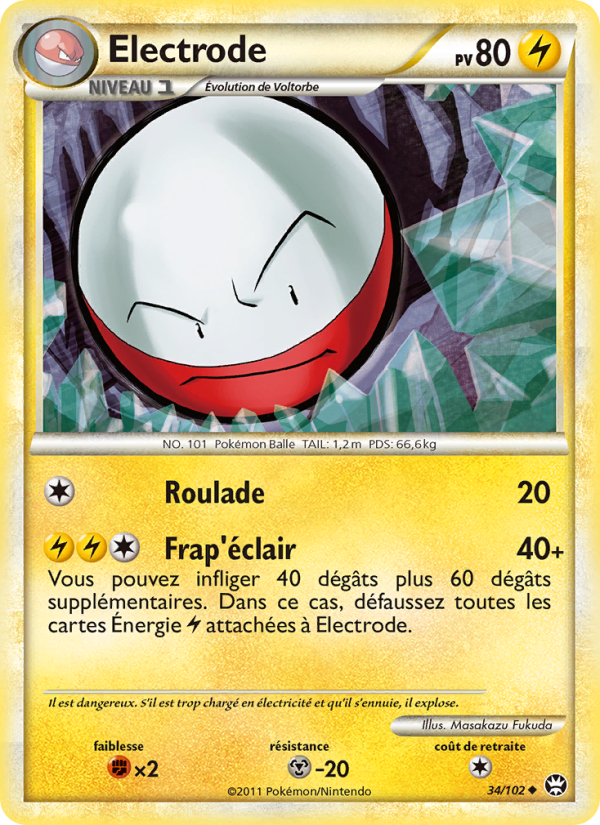 Electrode 34 — Triomphant (French Pokémon TCG card)