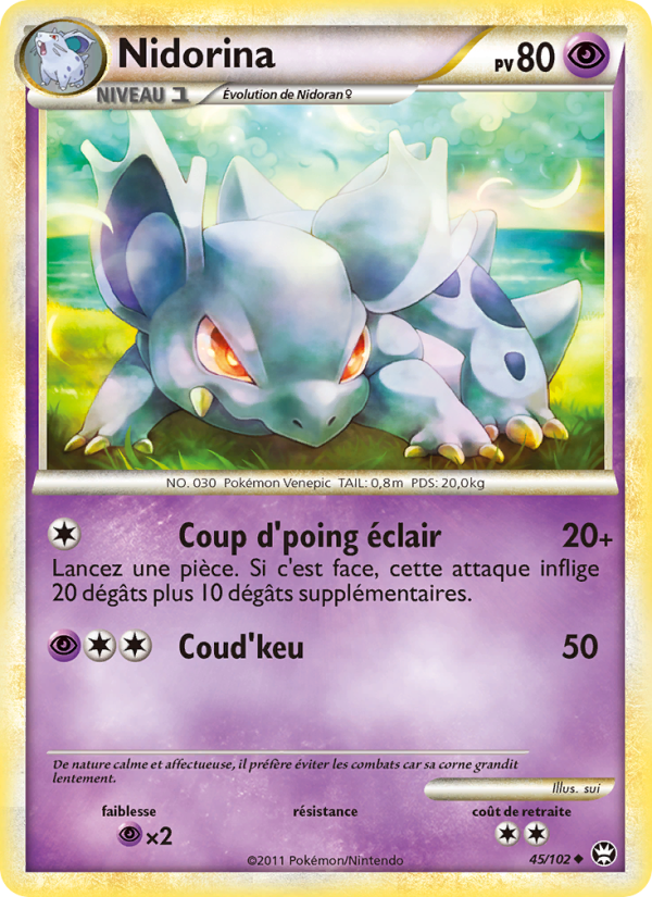 Nidorina 45 — Triomphant (French Pokémon TCG card)
