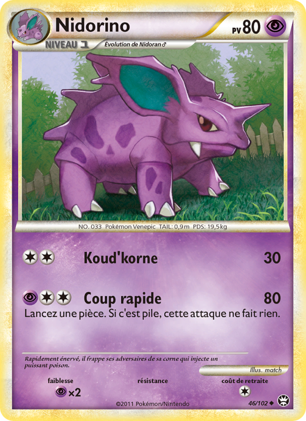 Nidorino 46 — Triomphant (French Pokémon TCG card)