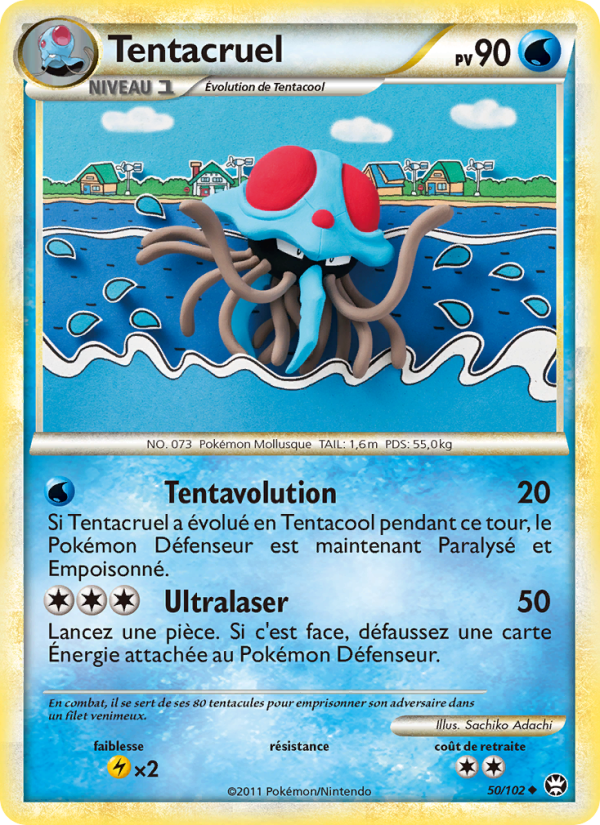 Tentacruel 50 — Triomphant (French Pokémon TCG card)