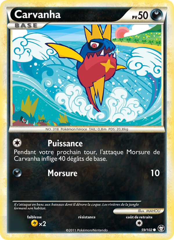 Carvanha 59 — Triomphant (French Pokémon TCG card)