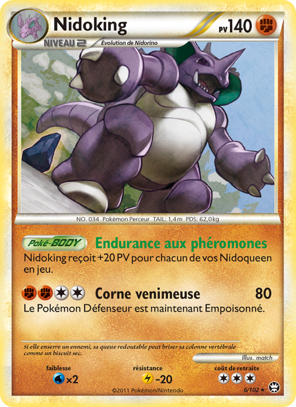 Nidoking 6 — Triomphant (French Pokémon TCG card)