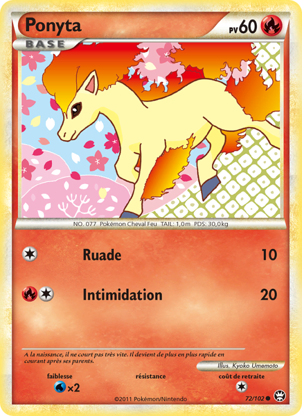 Ponyta 72 — Triomphant (French Pokémon TCG card)