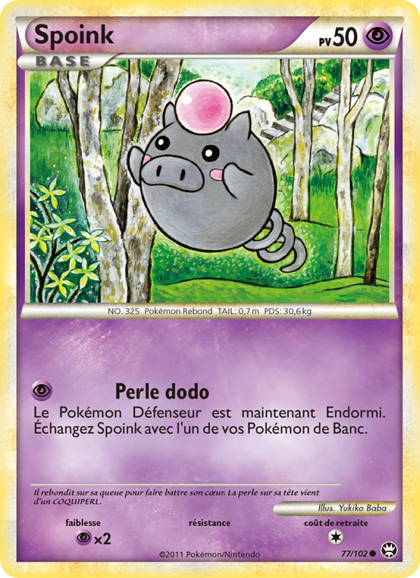 Spoink 77 — Triomphant (French Pokémon TCG card)