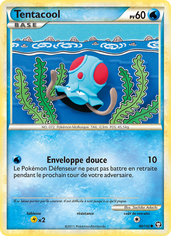 Tentacool 80 — Triomphant (French Pokémon TCG card)