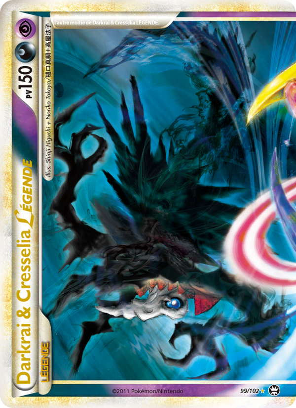 Darkrai & Cresselia LÉGENDE 99 — Triomphant (French Pokémon TCG card)
