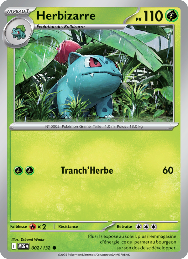 Herbizarre 002 — Méga-Évolution (French Pokémon TCG card)