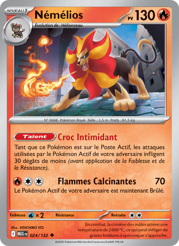 Némélios 024 — Méga-Évolution (French Pokémon TCG card)