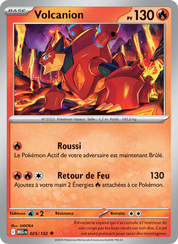 Volcanion 025 — Méga-Évolution (French Pokémon TCG card)