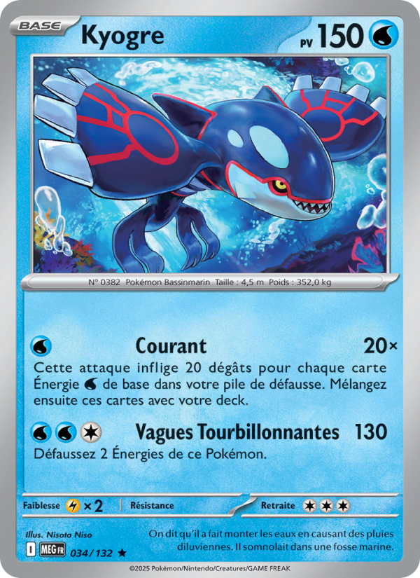 Kyogre 034 — Méga-Évolution (French Pokémon TCG card)