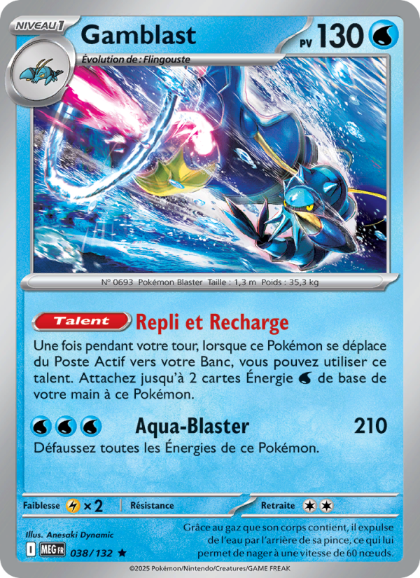 Gamblast 038 — Méga-Évolution (French Pokémon TCG card)