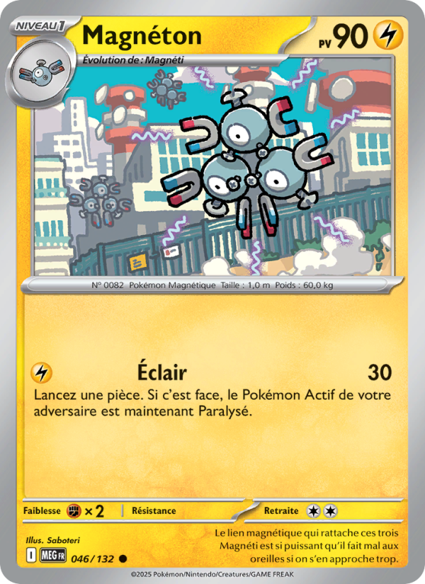 Magnéton 046 — Méga-Évolution (French Pokémon TCG card)