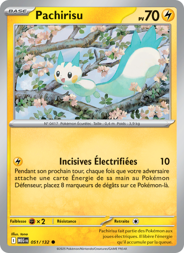 Pachirisu 051 — Méga-Évolution (French Pokémon TCG card)