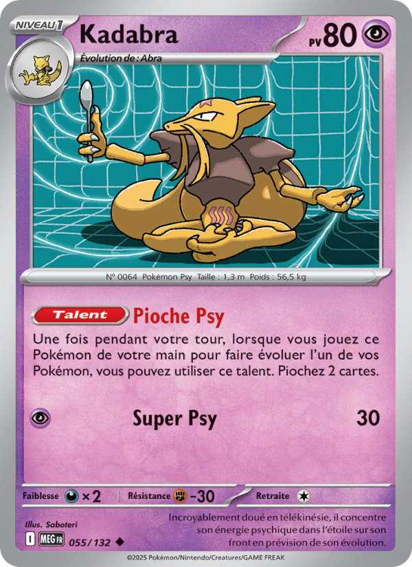 Kadabra 055 — Méga-Évolution (French Pokémon TCG card)