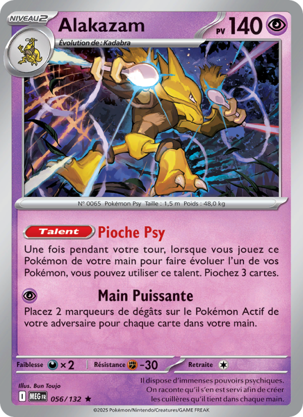 Alakazam 056 — Méga-Évolution (French Pokémon TCG card)