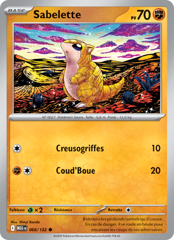 Sabelette 068 — Méga-Évolution (French Pokémon TCG card)