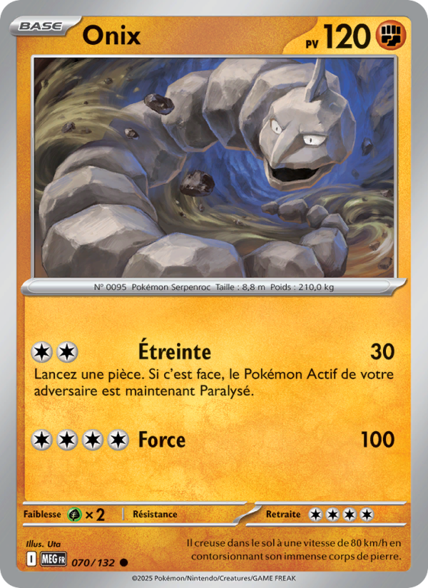 Onix 070 — Méga-Évolution (French Pokémon TCG card)